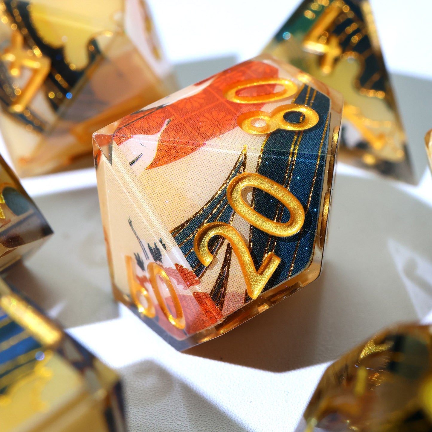 Whispering Glade | Art Core Dice | 7 Piece Set