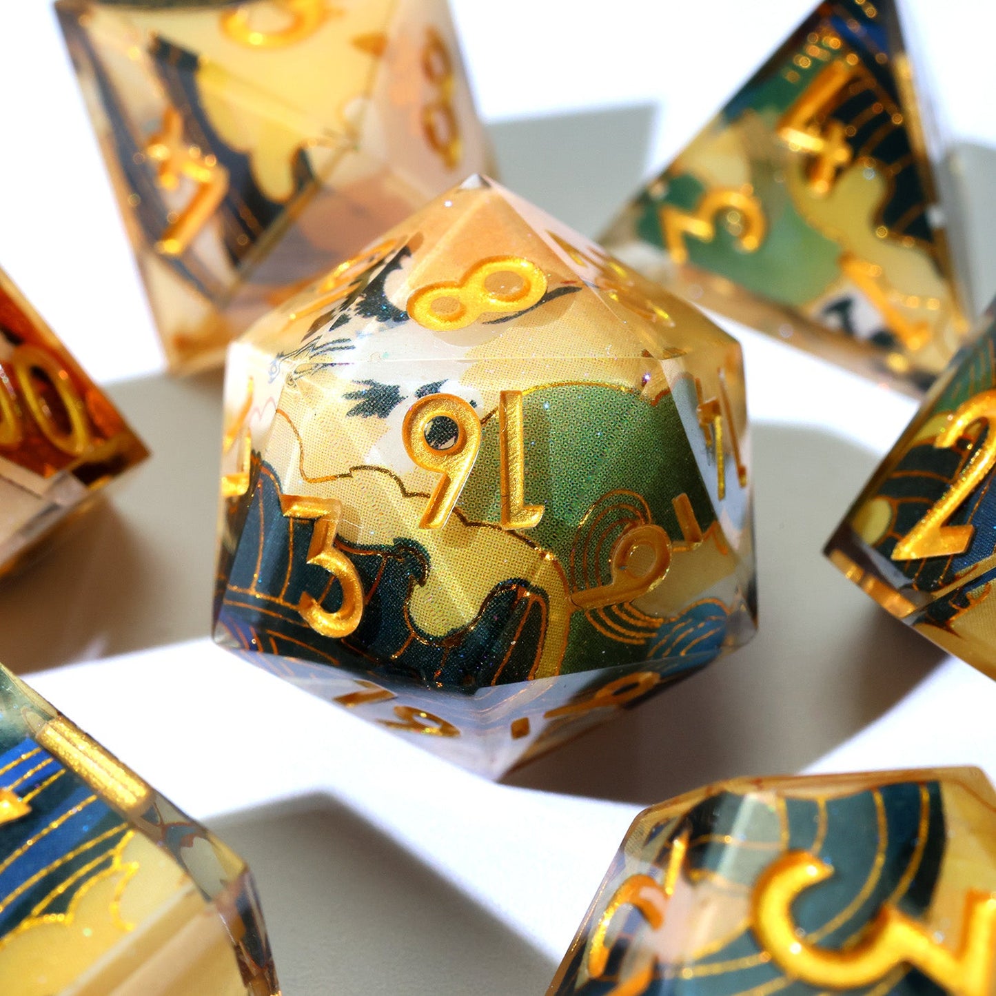 Whispering Glade | Art Core Dice | 7 Piece Set
