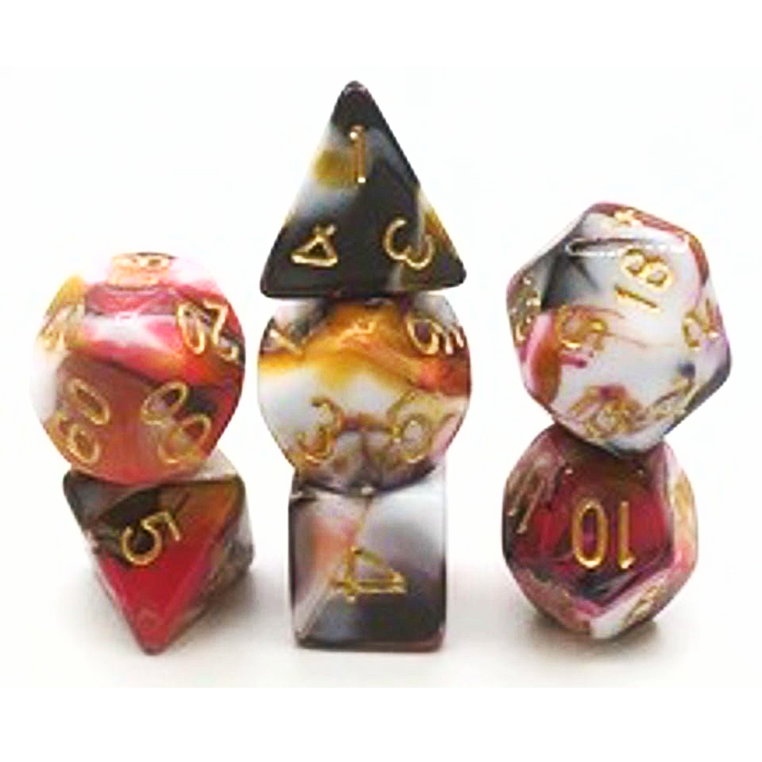 Infernal Storm | Acrylic Dice | 7 Piece Set