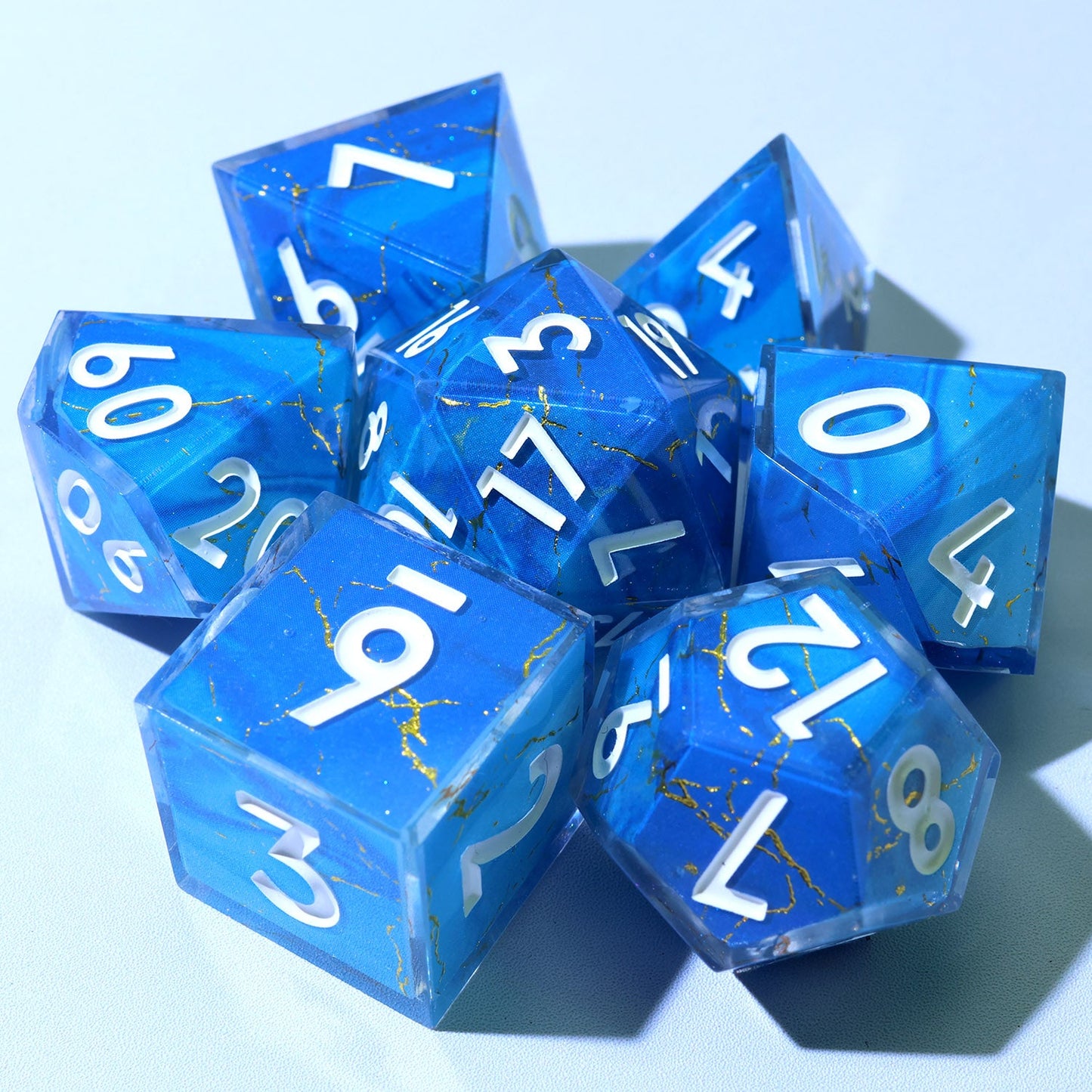 Azure Aegis | Art Core Dice | 7 Piece Set