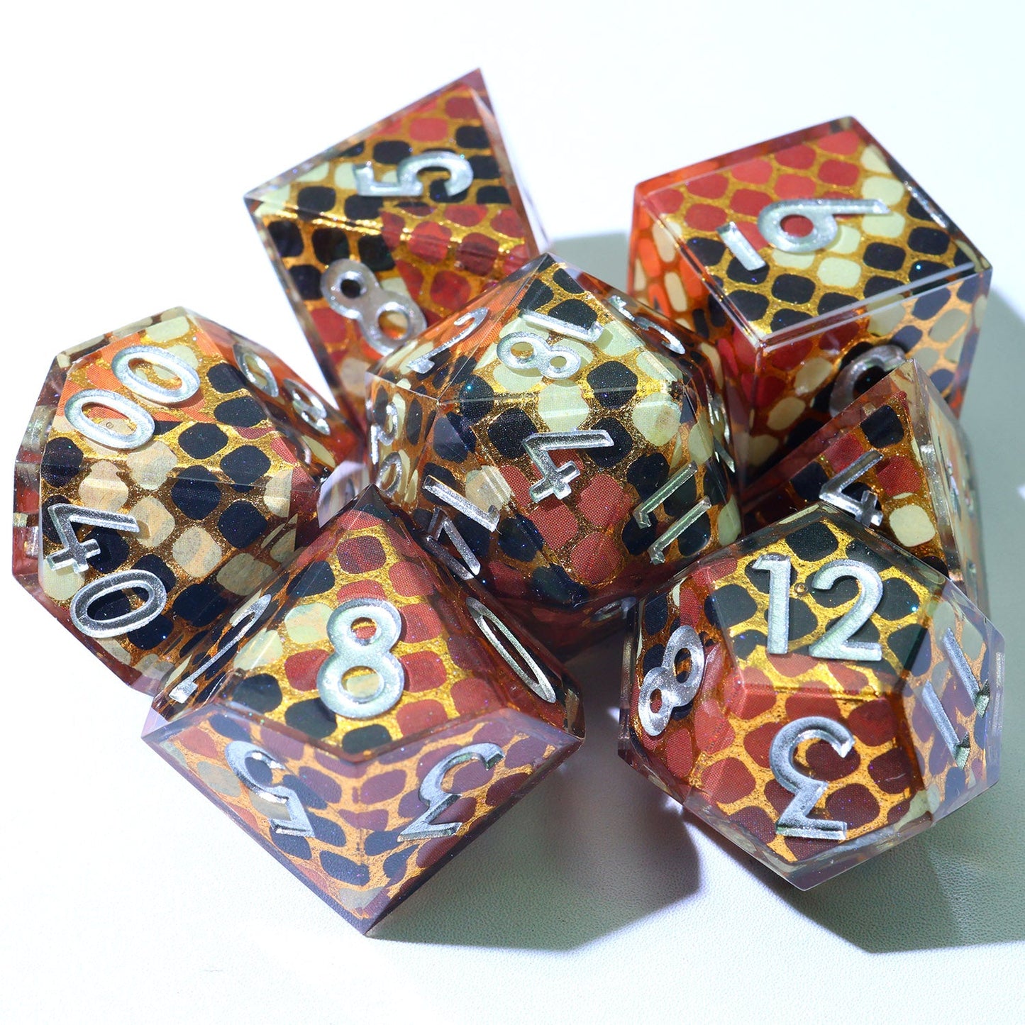 Cindercoil | Art Core Dice | 7 Piece Set
