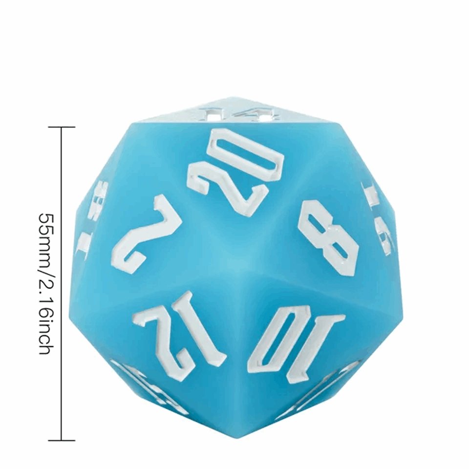Jester's Bounce | 55mm Luminous D20 Silicone | Blue