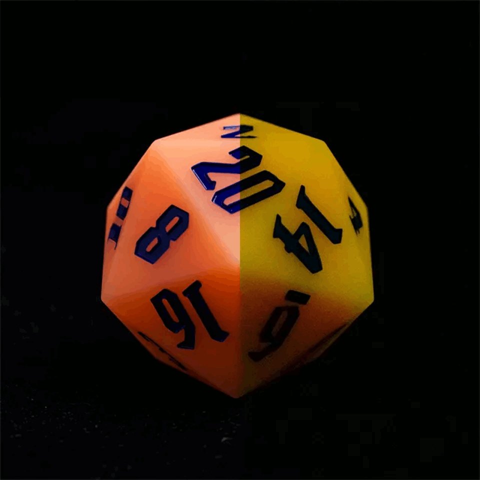 Jester's Bounce | 55mm Luminous D20 Silicone | Orange